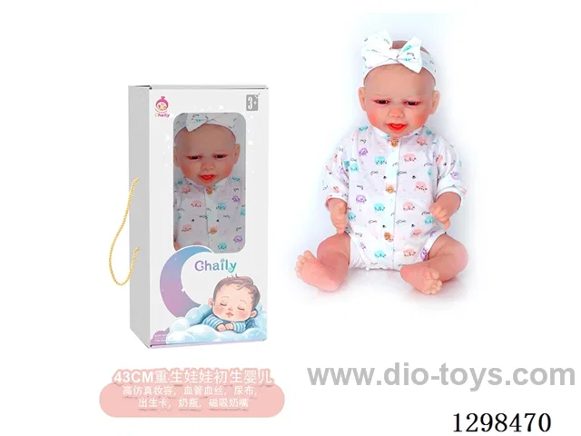 17 inches (real baby feel) reborn baby doll,  collectible art dolls with full softness body, poseable limb and lifelike details