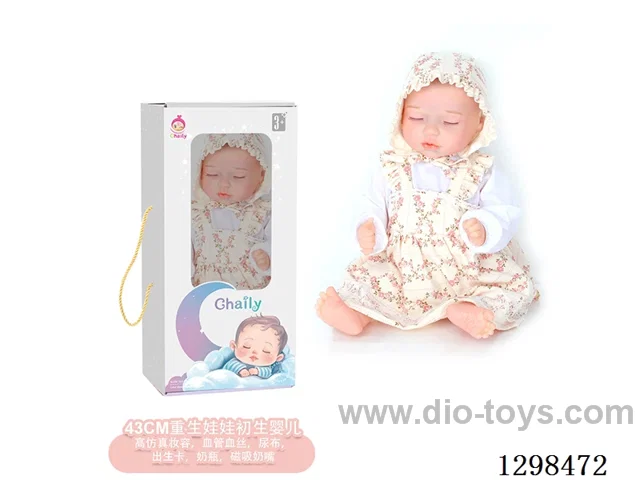 17 inches (real baby feel) reborn baby doll,  collectible art dolls with full softness body, poseable limb and lifelike details