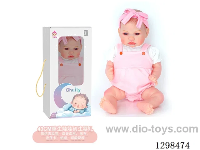 17 inches (real baby feel) reborn baby doll,  collectible art dolls with full softness body, poseable limb and lifelike details