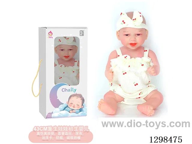 17 inches (real baby feel) reborn baby doll,  collectible art dolls with full softness body, poseable limb and lifelike details