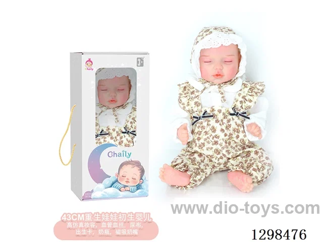 17 inches (real baby feel) reborn baby doll,  collectible art dolls with full softness body, poseable limb and lifelike details