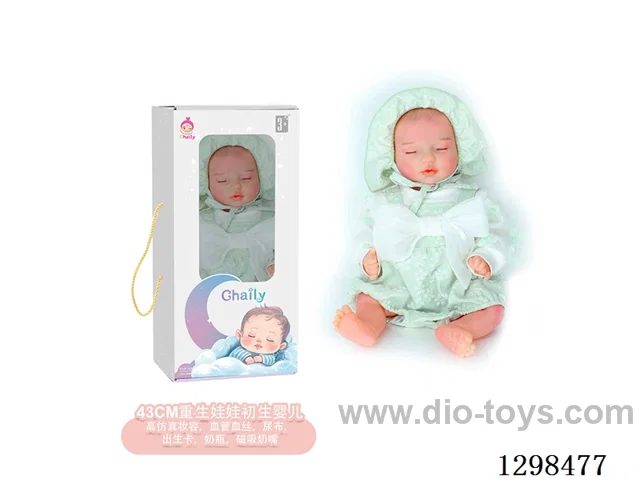 17 inches (real baby feel) reborn baby doll,  collectible art dolls with full softness body, poseable limb and lifelike details