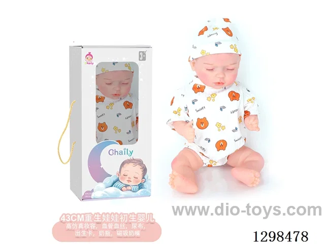 17 inches (real baby feel) reborn baby doll,  collectible art dolls with full softness body, poseable limb and lifelike details