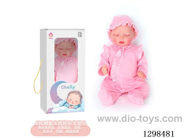 17 inches (real baby feel) reborn baby doll,  collectible art dolls with full softness body, poseable limb and lifelike details