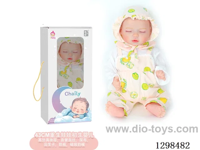 17 inches (real baby feel) reborn baby doll,  collectible art dolls with full softness body, poseable limb and lifelike details