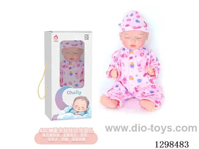 17 inches (real baby feel) reborn baby doll,  collectible art dolls with full softness body, poseable limb and lifelike details