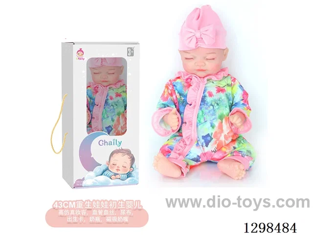 17 inches (real baby feel) reborn baby doll,  collectible art dolls with full softness body, poseable limb and lifelike details