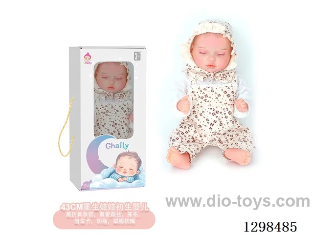 17 inches (real baby feel) reborn baby doll,  collectible art dolls with full softness body, poseable limb and lifelike details
