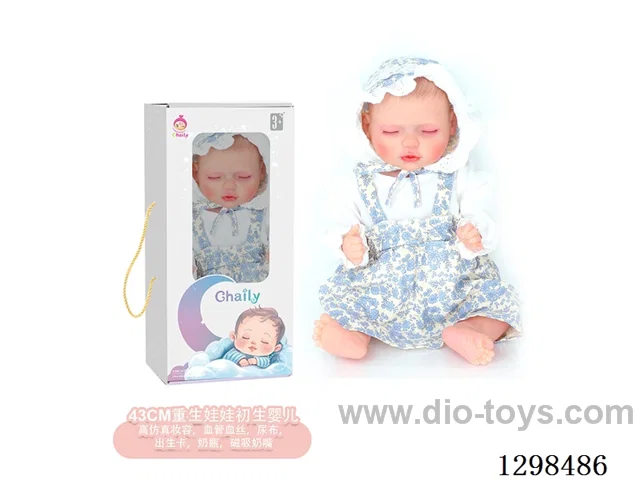 17 inches (real baby feel) reborn baby doll,  collectible art dolls with full softness body, poseable limb and lifelike details