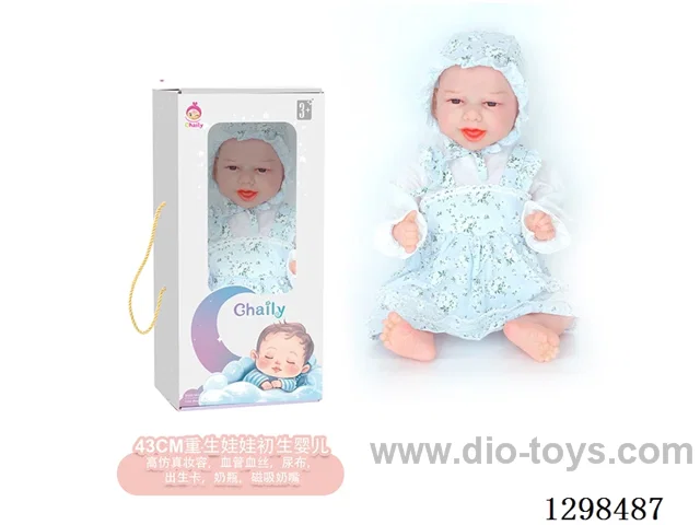 17 inches (real baby feel) reborn baby doll,  collectible art dolls with full softness body, poseable limb and lifelike details