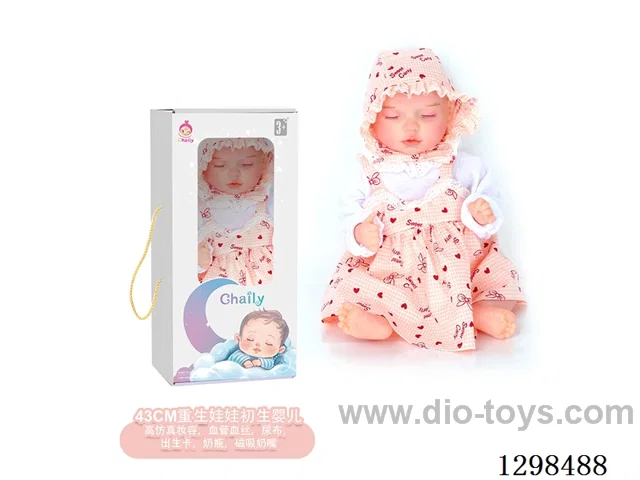 17 inches (real baby feel) reborn baby doll,  collectible art dolls with full softness body, poseable limb and lifelike details
