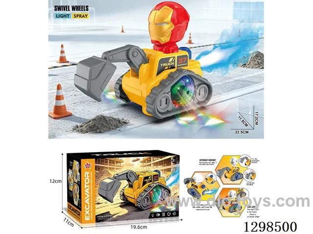 B/O Iron Man Construction Vehicle W L/M/spray