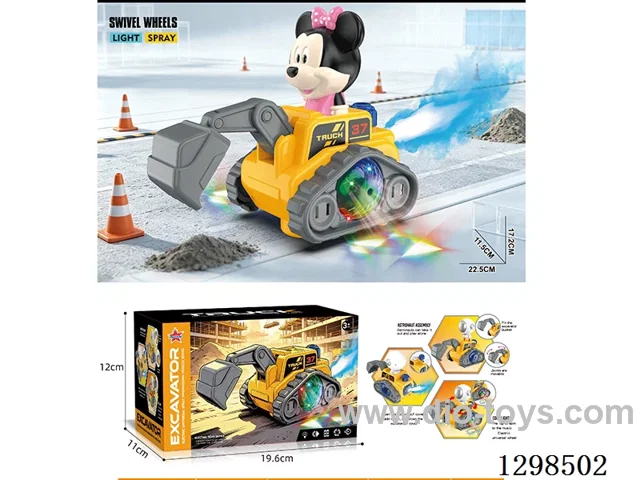 B/O Minnie Construction Vehicle W L/M/spray