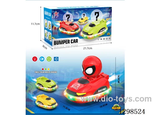 B/O Spider-Man Bumper Cars W L/M/spray