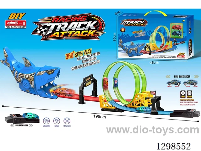 pull back Light-Up Track Car (Shark)