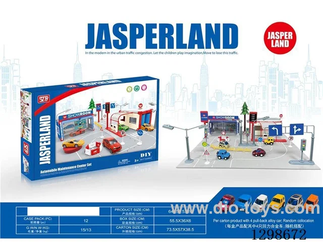 DIY 4PCS EVA Base Car Show and Gas Station
