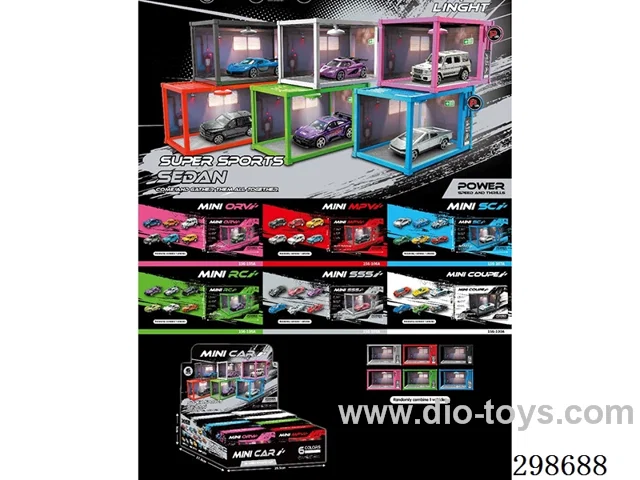 Container Garage Light-Up DIY Scene - 1:64 free wheel Die-Cast Car Models (Price per Piece)