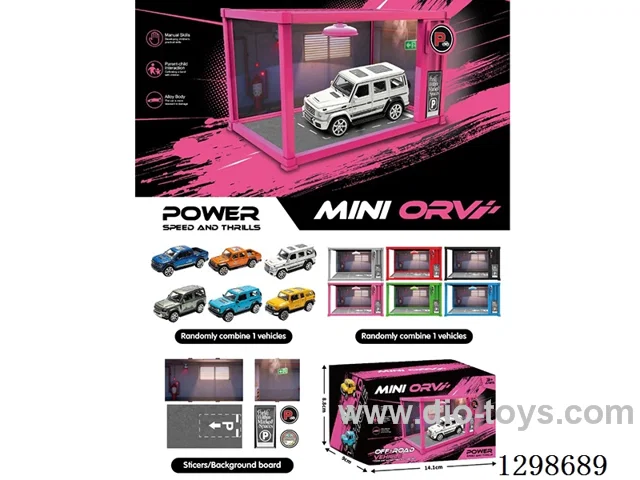 Container Garage DIY Scene – 1:64 free wheel Die-Cast Off-Road Model