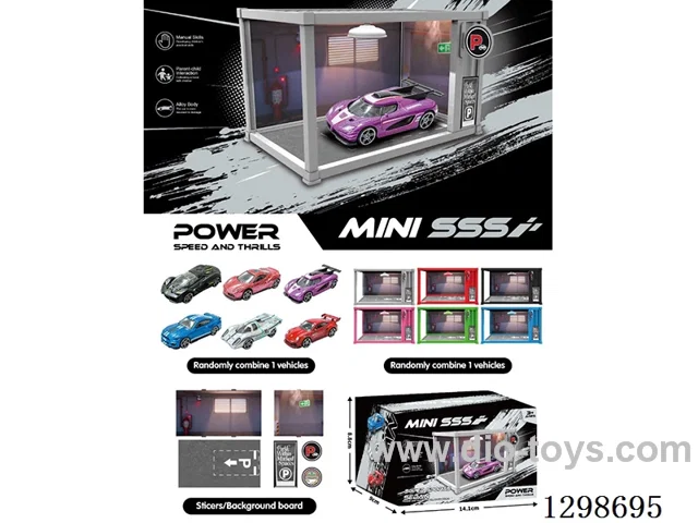 Container Garage, DIY Scene, 1:64 free wheel Die-Cast Classic Sports Car Model