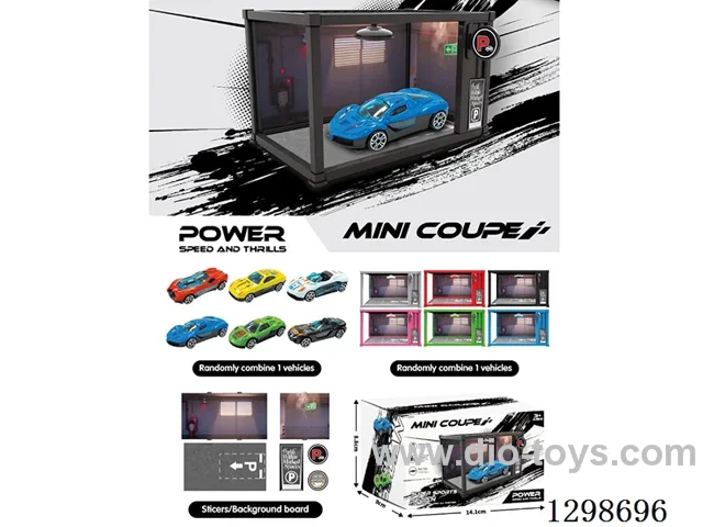 Container Garage, DIY Scene, 1:64 free wheel Die-Cast Race Car Model
