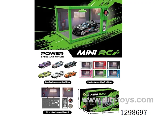 Container Garage, DIY Scene, 1:64 free wheel Die-Cast Race Car Model