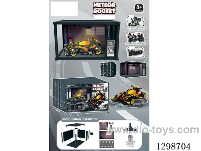 Container Light-Up Garage Meteor Rocket 4WD Car