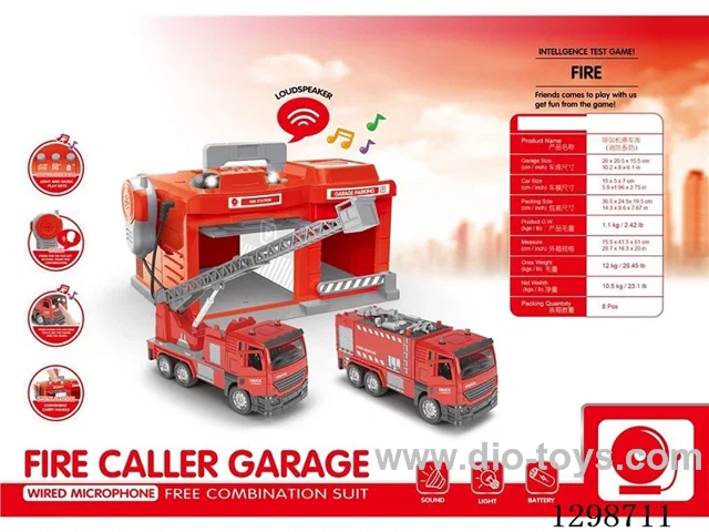Call-Out Car Garage 1:32 Opening-Door Alloy Cars – Firefighting Series