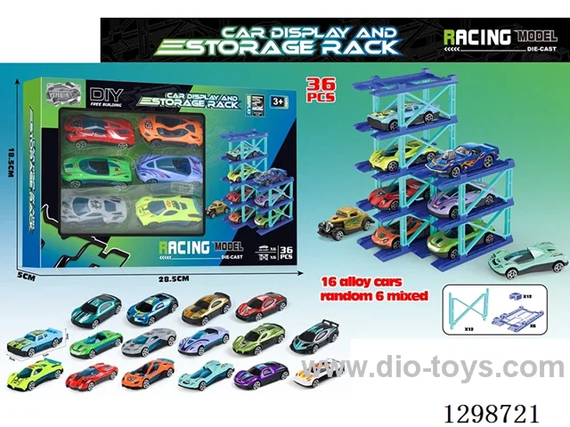 6 sets of parking racks (with 6 free wheel alloy cars)