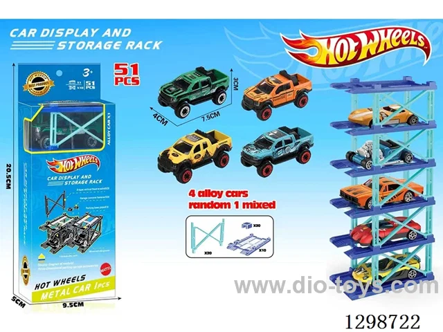10 sets of Hot Wheels parking racks (with 1 free wheel alloy car)