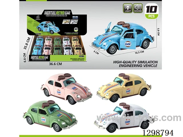 inertia car 5 colors 10PCS W L/M included 3*AG13 battery
