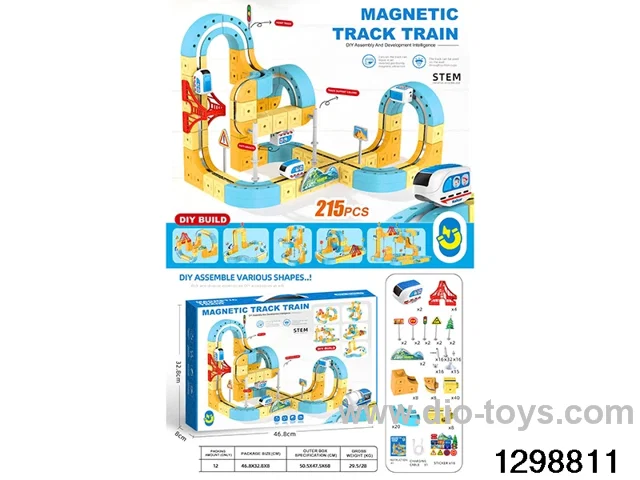 Versatile Building Blocks DIY Magnetic Track Vehicle 120 PCS