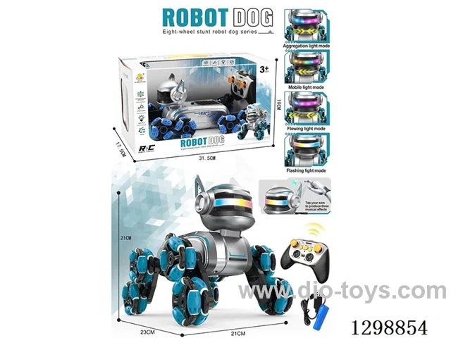 15ch 8-Wheel RC Stunt Robot Dog