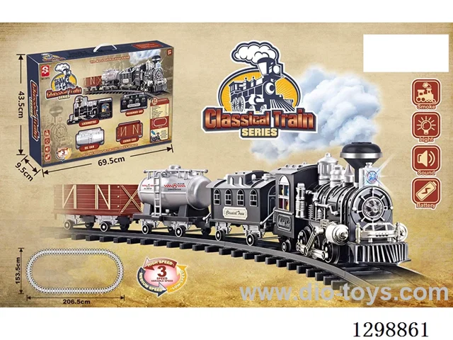 (Electric Track) Classic Programmable Steam, Light, and Music Train [Adds Water to Produce Smoke]