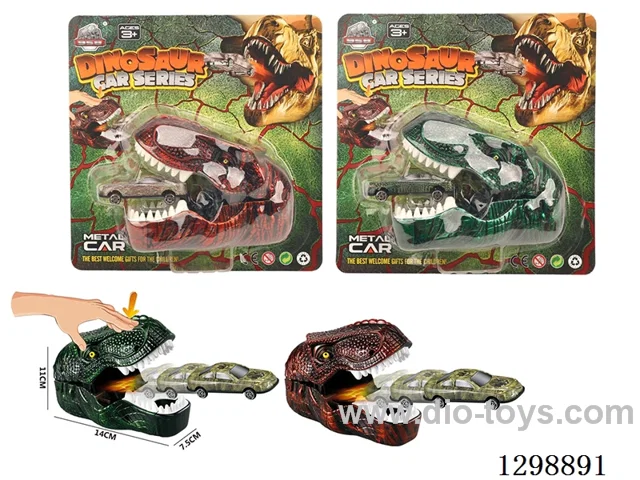 Dinosaur head ejection alloy car