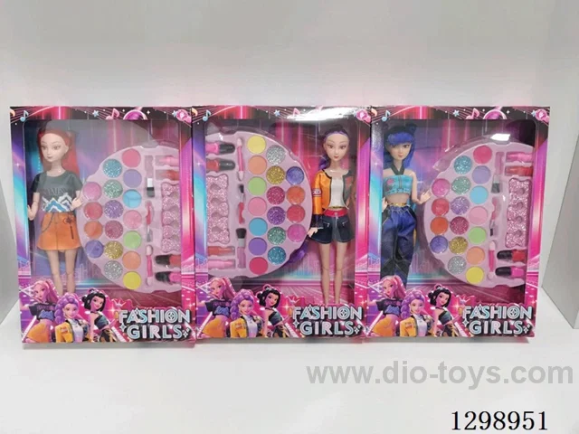11.5 inch solid body big joint doll with makeup