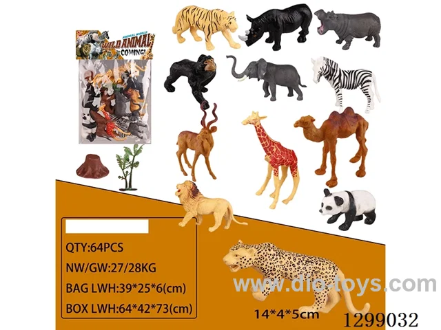 Animal Set (12PCS Set) with Trees and Tree Trunks