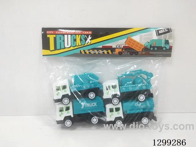 4 Pull back sanitation vehicles