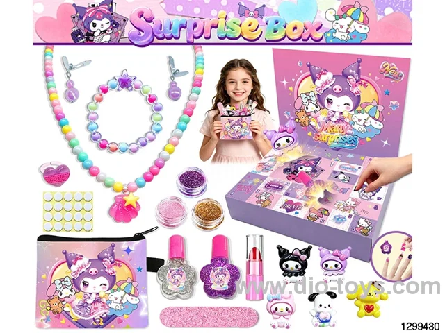 Kuromi Blind Box Surprise DIY Nail & Necklace Jewelry Set