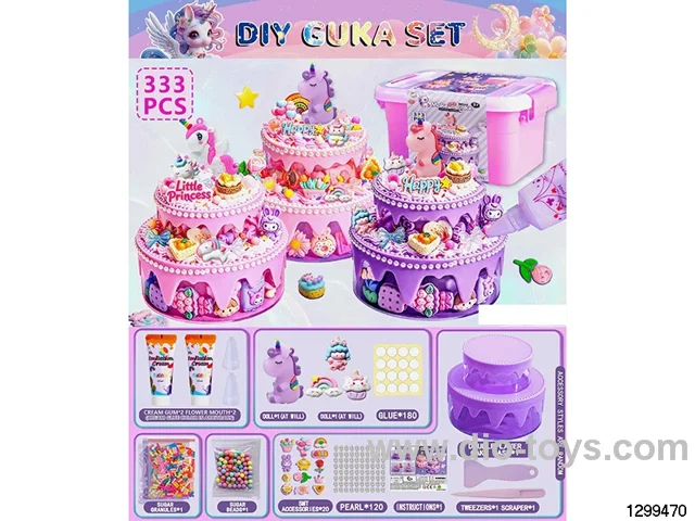 333PCS GuKa Unicorn DIY Cream Cake Set