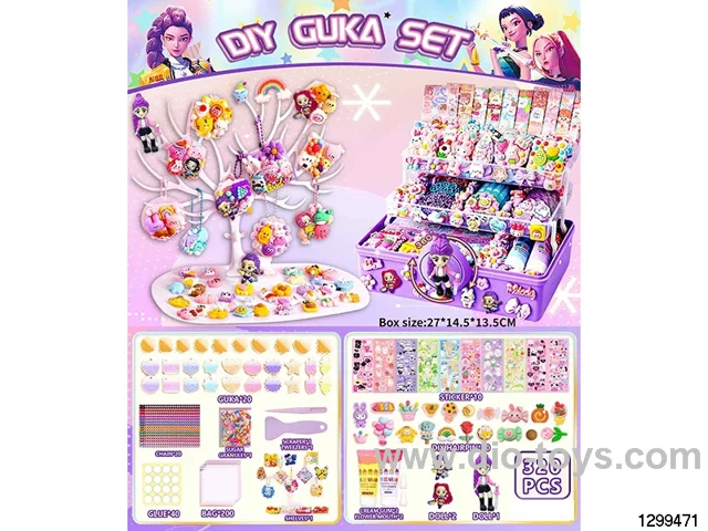 320PCS Hunt Demon Girls DIY GuKa Sheet Cream Glue Patch Charm Set