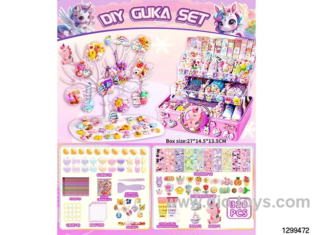 320PCS Unicorn DIY GuKa Sheet Cream Glue Patch Charm Set