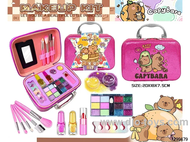DIY Capybara Premium Cosmetic Bag & Nail Art Set