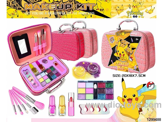 DIY Pikachu Cosmetic Bag & Nail Art Set
