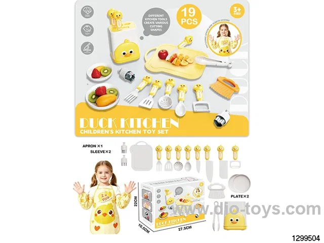 Duck Kitchen Kids Pretend Play Cutting Fruit Set (19PCS)