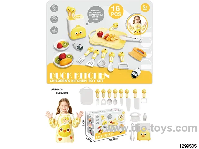 Duck Kitchen Kids Pretend Play Cutting Fruit Set (16PCS)