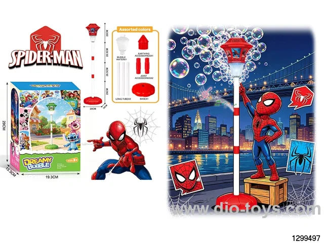 Spider-Man Light & Music Electric Bubble Wand with Lithium Battery