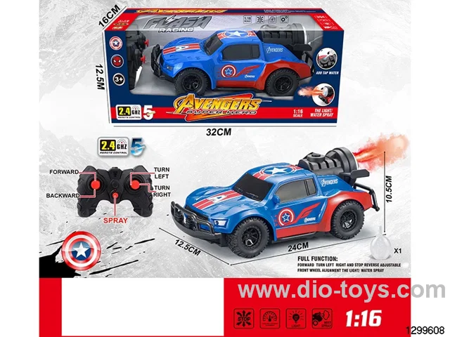 1:16 2.4G 5-Channel Spray Remote Control Car (Captain America) (No Battery Included)