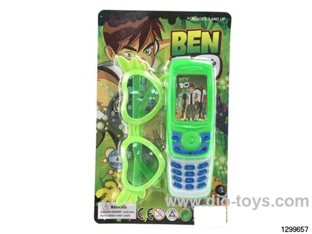 BEN10 Slide Music Phone with Strap + Glasses (Includes Battery)