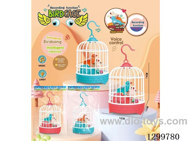 Voice-Activated Recording Birdcage (No Charging Required)