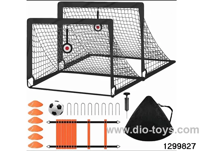 Children's football goal set - Portable practice football net. Sports enthusiasts can fold the sports goal. Backyard set.